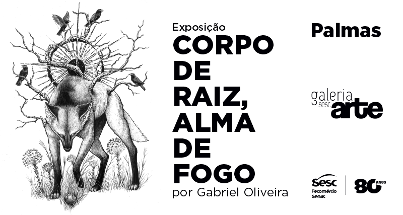 Galeria Sesc de Artes em Palmas recebe exposição “Corpo de raiz, alma de fogo”, do artista Gabriel Oliveira (TO)