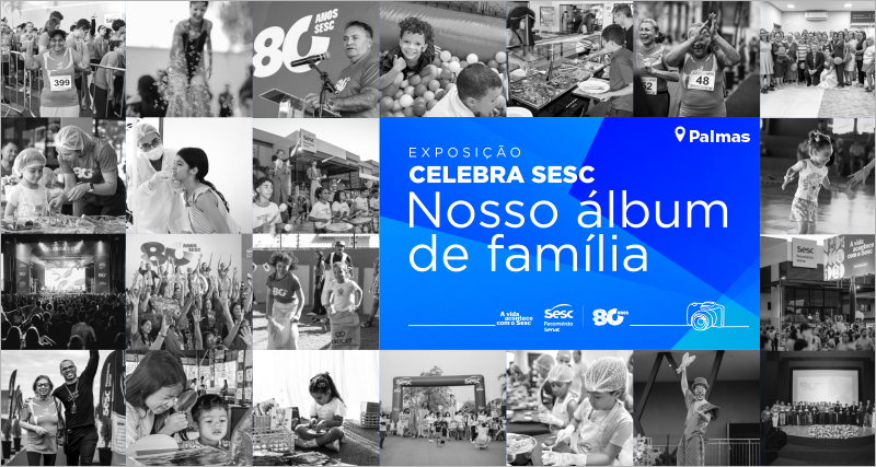 Sesc Tocantins leva exposição fotográfica ao Capim Dourado Shopping com registros das comemorações de 80 anos da instituição