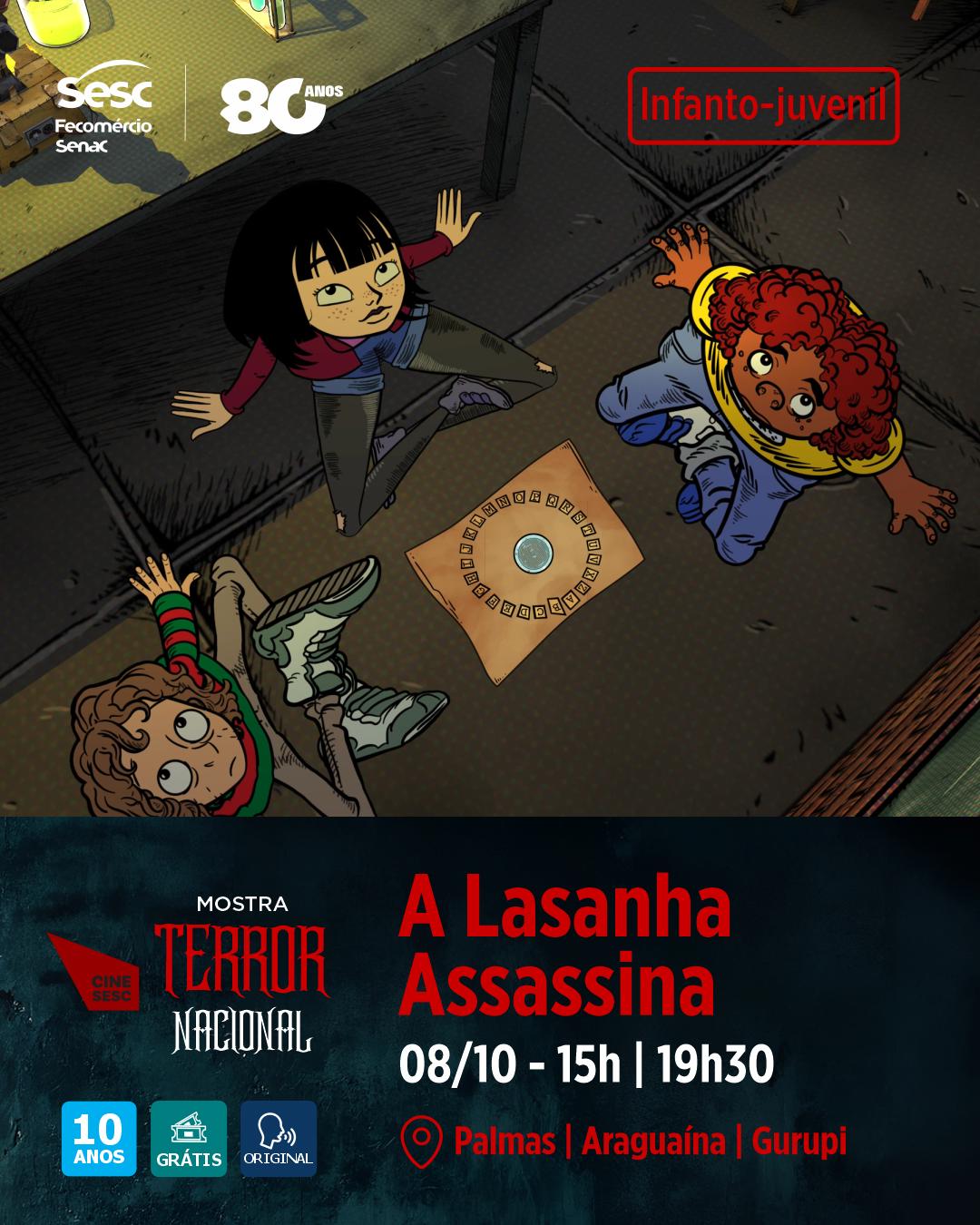 CineSesc -Mostra Terror Nacional - "A Lasanha Assassina" (2024) - Gurupi, Palmas e Araguaína